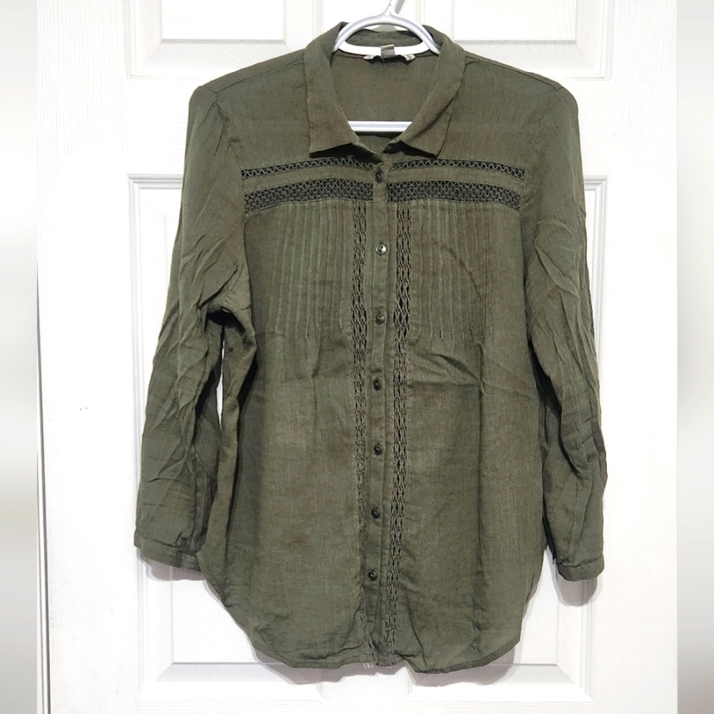 American Eagle Outfitters Olive Blouse